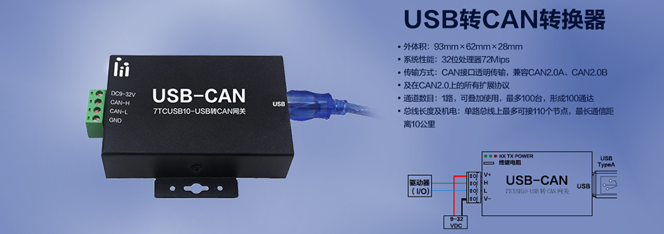 USB轉(zhuǎn)CAN轉(zhuǎn)換器